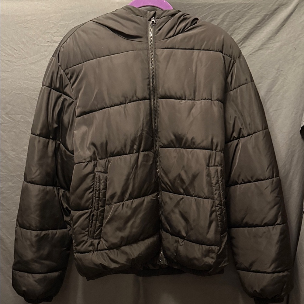 Men's Black Puffer Jacket by divided